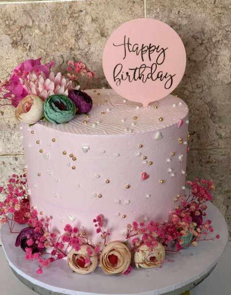 Custom Celebration Cake - Pink Birthday
