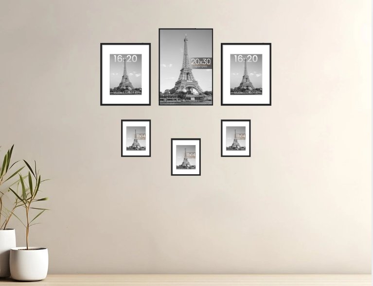 6-Piece Gallery Wall Frame Set in room